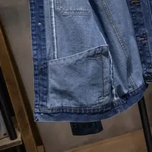 룽나루 데님 남성용 캐주얼 코트 자켓 가운 슬림핏 빅사이즈 트렌드 청자켓 HO1