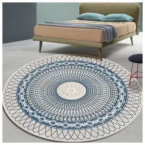 홈데코 감성인테리어 포인트포인트 집꾸미기 원형 거실러그 Y12(100cm)
