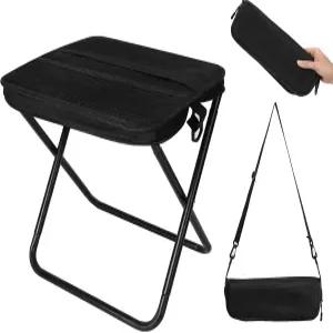 슈룬주 캠핑 스툴 휴대용 접이식 숄더백 의자 낚시 야외 하이킹용 300파운드 하중