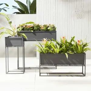 사각 플랜트 박스 화단 화분대 철제 테라스 옥상 조경 원예