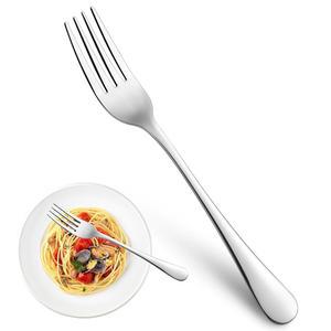 디너 포크, 최고 식품 등급 스테인리스 스틸 실버웨어 포크 16종 세트, 테이블 플랫웨어 8인치, 거울 마감 및 식기세척기 안전, 가정, 주방 또는 레스토랑에서 사용하기