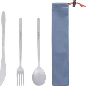 무한 항해 티타늄 식기 세트 휴대용 캠핑 젓가락 나이프 포크 스푼 (3PCS 세트)