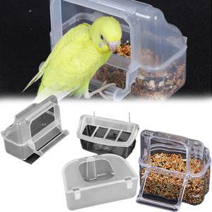새장 피더 투명하고 내구성이 뛰어난 플라스틱 그릇 먹이 여물통 대용량 앵무새 상자