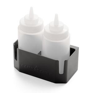 캠프 셰프 보틀 캐디 - 플랫탑 그리들 액세서리, 스퀴즈 2개와 마그네틱 홀더 포함