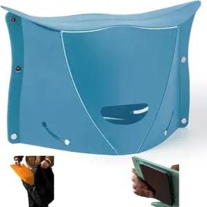 쿠풀 접이식 휴대용 야외 의자 두께 0.5인치 캠핑 하이킹 피크닉 낚시 지하철 가벼운 미니 여행 변기 에어