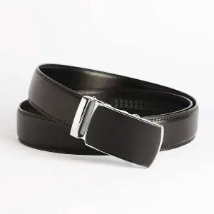 정장 자동버클 벨트 120cm남성용 블랙 가죽 허리띠
