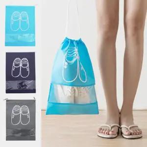 여행용 신발 파우치 휴대용 신발 주머니 투명신발보관 Cqu6+8axE