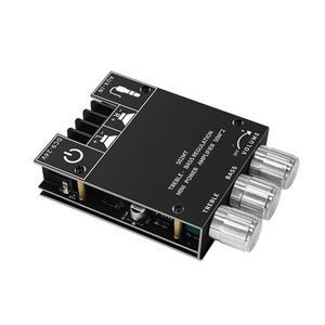 블루투스 5.0 서브우퍼 앰프 보드, 고출력 오디오 스테레오 AUX 베이스 트레블 502MT, 2*50W, 12V, 24V