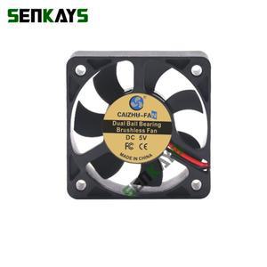5010 DC 5V 12V 24V 듀얼 볼 베어링 냉각 팬 50MM 50x50x10mm 컴퓨터 CPU 쿨러 3D 프린터 2PIN 용 미니 소