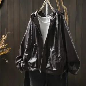 루타꽁몰 여성 가을 자켓 잠바 빅사이즈 가죽 후드 오버사이즈 야구 HO3