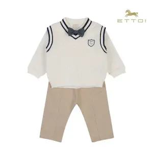 [롯데백화점]에뜨와 올리버베스트 3PCS 07T123202/임신,출산,백일,돌선물,조카선물,유아정장