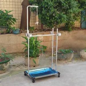 스테인레스 앵무새횟대 그네 사다리 스탠드 일자형