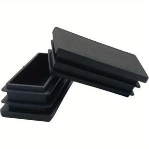 20mm × 검정색 가구 커버 직사각형 의자 다리 엔드 캡 삽입 보호 파이프 플러그 플라스틱 튜브