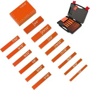 게인니어 설정 블록-라우터 및 테이블 톱 목공용 알루미늄 정밀 높이 게이지 세트 액세서리 오렌지