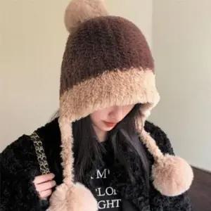 겨울 귀도리 방한 모자 비니 귀마개 사파리