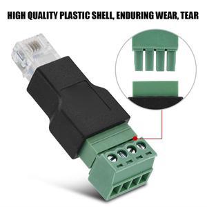 이더넷 커넥터 RJ11 6P4C 수-4핀 나사 고정 터미널