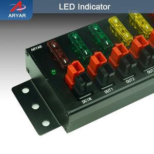 9포트 40A 커넥터 전원 분배기 소스 스트립 1 입력 및 8 출력.