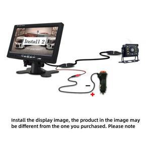 호환 7인치 LCD 컬러 후방 카메라와 모니터가 포함된 12V/24V CVBS 버스  트럭  RV 트레일러  트럭용 설치
