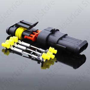 2-5세트 핀 1/2/3/4/5/6 웨이 AMP 슈퍼 씰 방수 전기 와이어 줄 커넥터 플러그 자동차