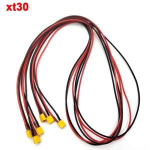 XT30 U-F/M 남성-여성 플러그 연장 케이블 실리콘 고무 10CM-1M 18AWG 리튬 배터리 (와이어 줄 커넥터 포함
