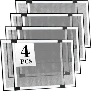 Lounsweeer 4개 확장 가능한 창문 화면 조절 슬라이딩 메쉬(집용 알루미늄 프레임 포함) (21 -38.6 W X 15