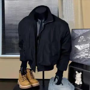 남성 남색 숏 항공 패드 차이나 코트 춘추 점퍼 재킷 패피3