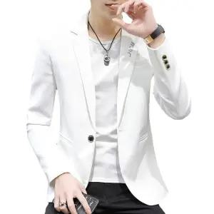 캐주얼 가을 남성용 코트 자켓 정장 체크 스몰 상의 슬림 패피3