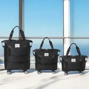 아이러빗 2단 확장 보스턴백 블랙) 바퀴달린 여행가방 2단확장보스턴백 2단확장여행가방