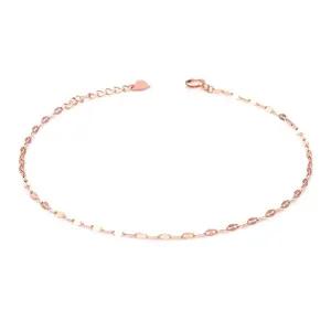14K GOLD 로즈골드 여리여리 싱글 체인 팔찌 TXn8+5uzb
