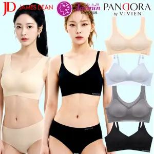 [비비안/비너스] 스포츠 브라 심리스 노와이어 브라탑 무봉제 브래지어 쿨 여름 인견 모달 누디 노라인 홑겹 빅사이즈 여성 여자 속옷 스포츠 운동 햄 팬티 드로즈 속바지 요가 필라테스 러닝