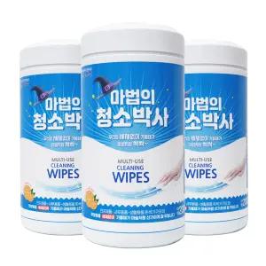 마법의 청소박사 200매 3통 집안 청소 할때 청소포 크리너 밀대 청소용물티슈