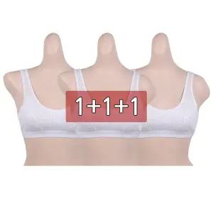 필굿 1 2 3 단계 주니어 심리스 노와이어 스포츠 브라 탑 속옷세트 학생속옷 캡런닝 초등 중 고등학생 순면