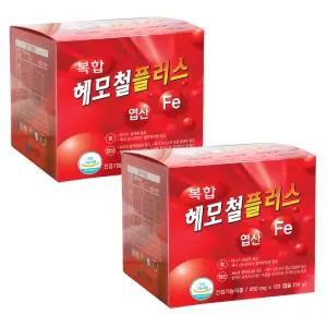[한미양행 2통 총8개월]복합 헤모철플러스 철분 엽산100% 철분제