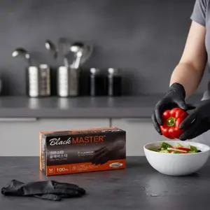 크린스킨 블랙마스터 니트릴장갑 100매입 식품용 일회용장갑