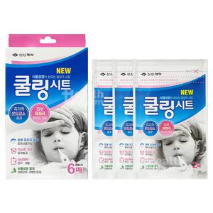 신신제약 쿨링시트 6매 열패치/열냉각시트/쿨링패치