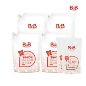 [비앤비][증정] 유아 섬유유연제 자스민 리필 1500ml X4개 (+유연제800ml 2개증정)