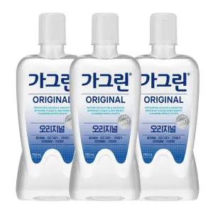 가그린 오리지날 구강청결제 750ml x 3개+100ml
