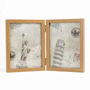 스토리액자 슬라이드 양면프레임 2단 접이식액자(5x7)