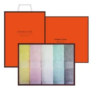 [아트박스]/송월타월 송월 아놀드바시니 프라임 120G 5매 선물세트+쇼핑백 기념수건 답례품