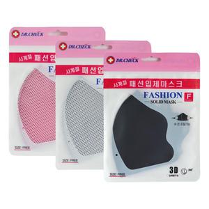 닥터체크 사계절 패션 입체 마스크 (블랙/그레이/핑크)