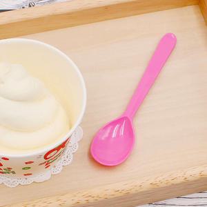 일회용 아이스크림스푼 대 핑크 벌크포장 500개