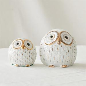 [디작소]DJAGSO 화이트 원형 부엉이 저금통 2P 세트