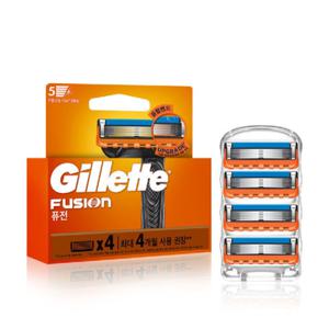질레트 퓨전 메뉴얼 면도날 4입
