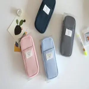 미카픽 국내산 초등고학년 필통 헝겊 대학생 초등학교 중등 심플 펜슬 포켓필통 케이스