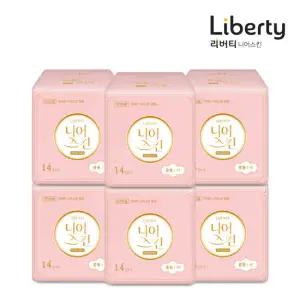 리버티 에어홀 니어스킨 생리대 중형 14Px6팩