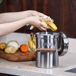 [휙배송]밧드야 18-8스테인리스 3L 음식물쓰레기통