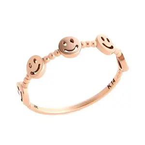 [비앤비골드] 14K/18K 스마일 펀칭 원형 볼볼 반지 RSS35990