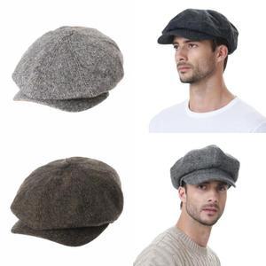 더블유씨 울 펠트 팔각모 빵모자 팔각모자 남자헌팅캡 플랫캡