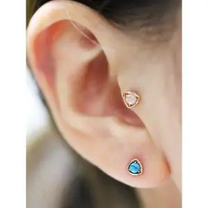 [미니멀피어싱]14K 원석 피어싱 문스톤/핑크오팔/터키