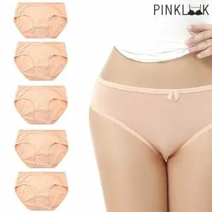 [하프클럽/핑크룩]40수 면스판 여성 속옷팬티세트/피치